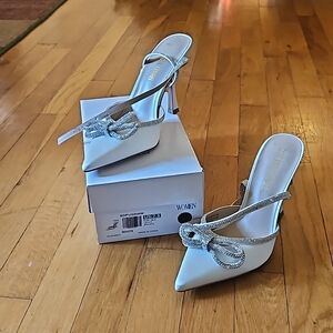 Dream Pairs White Sparkling 7.5 Bridal High Heels